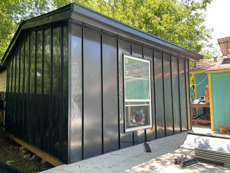 Black standing seam metal wall panels for Metal Roof Installation in Gloucester City